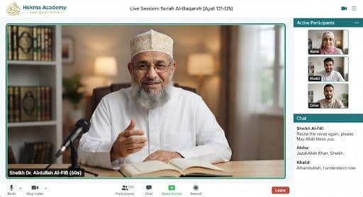 Online Quran lesson with a tutor