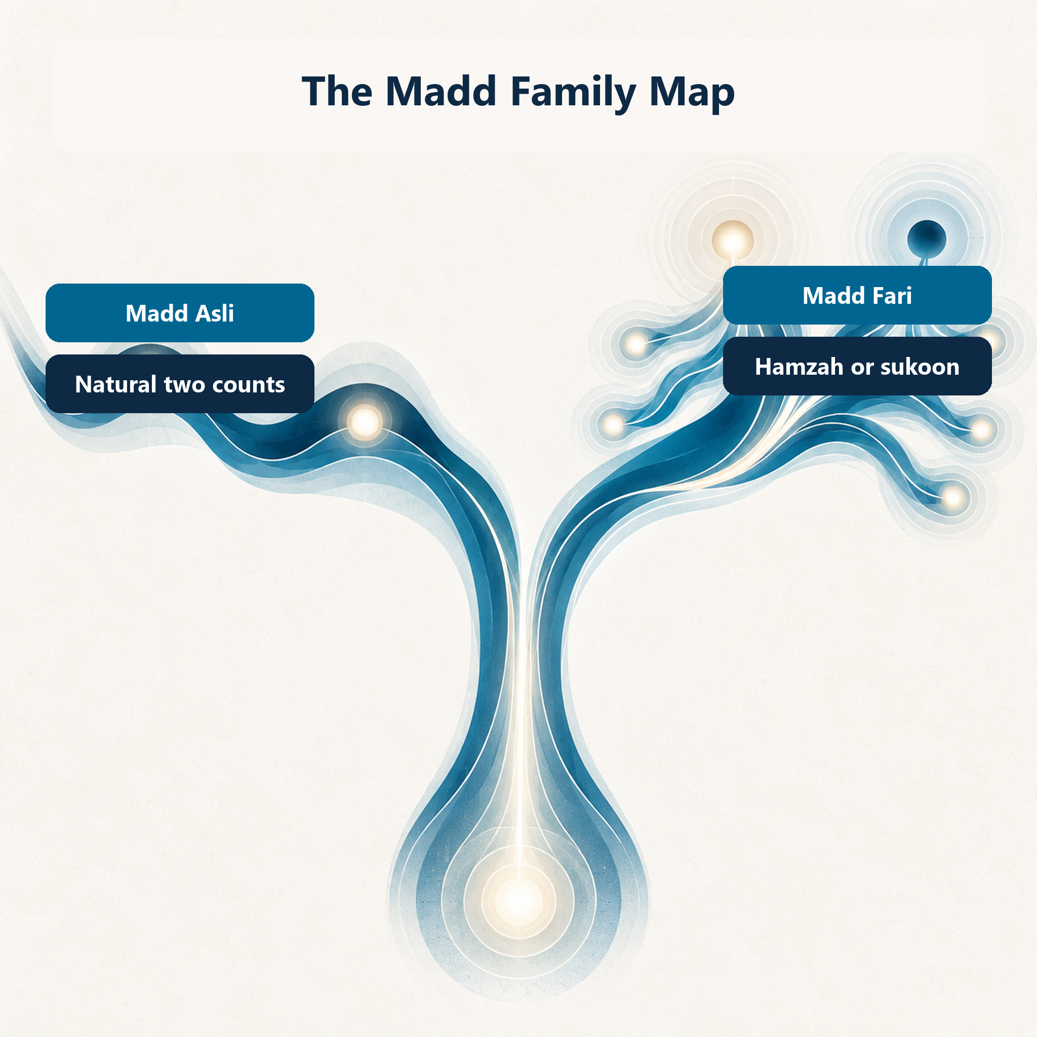 Editorial family map showing Madd Asli and Madd Fari as the two main branches