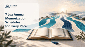 Illustrated guide to seven Juz Amma memorization schedules