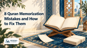 Illustrated cover for 8 Quran Memorization Mistakes and How to Fix Them